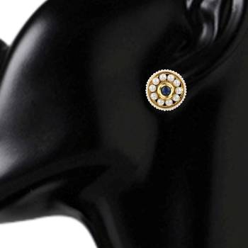 Ladies Studs Blue Copper Stud Earring for Women 2