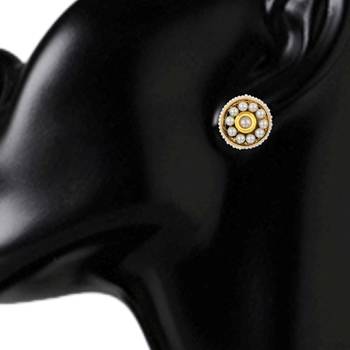 Ladies Studs White Copper Stud Earring for Women 2