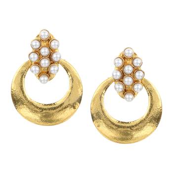 Kundans Indian White Metal Alloy Dangler drop Earring for Women 1