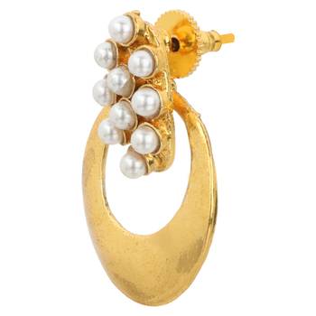 Kundans Indian White Metal Alloy Dangler drop Earring for Women 3