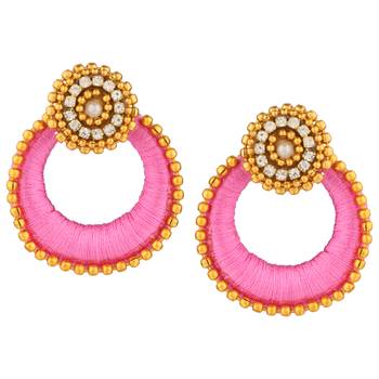Silk Thread Rani Metal Alloy Dangler drop Earring for Women 1