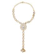 Haath Hand Jewellery White Metal Alloy Adjustable Ring & Bracelate Hath Panja for Women