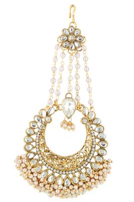 Antique Tika White Metal Alloy Mang Teeka Maang Tikka for Women 1