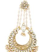 Antique Tika White Metal Alloy Mang Teeka Maang Tikka for Women