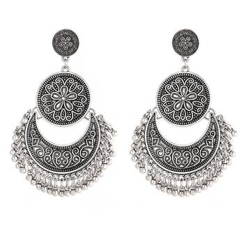 Silver crystal earrings 1