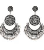 Silver crystal earrings