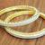 SOLITAIRE GOLD PLATED BANGLES