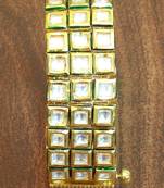 Antique golden kundan stone studded bracelet