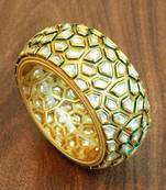 Antique golden kundan stone studded bracelet