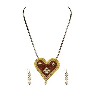 Golden Stone Stud-Gold Platted Brass Mangalsutra 1