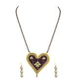 Golden Stone Stud-Gold Platted Brass Mangalsutra