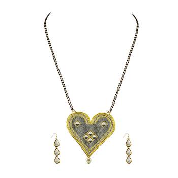 Golden Stone Stud-Gold Platted Brass Mangalsutra 1