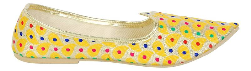 Yellow And Gold Women's Mojaris