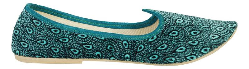 Sea Green Women's Mojaris