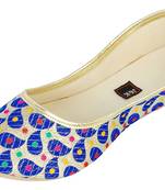 Blue And Gold Women's Mojaris