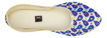 Blue And Gold Women's Mojaris 2