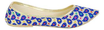 Blue And Gold Women's Mojaris 4