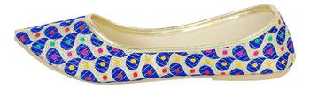 Blue And Gold Women's Mojaris 5