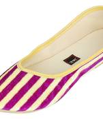 Yellow And Purple Women's Mojaris
