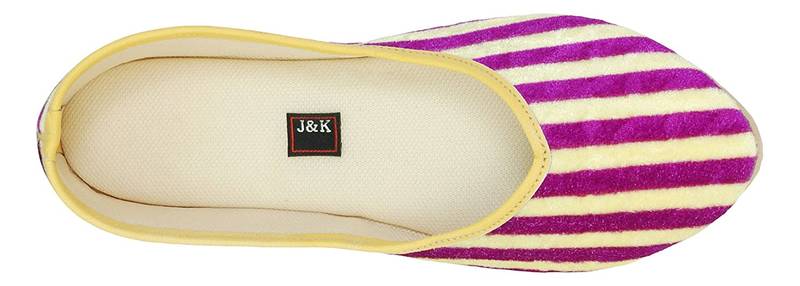 Yellow And Purple Women's Mojaris