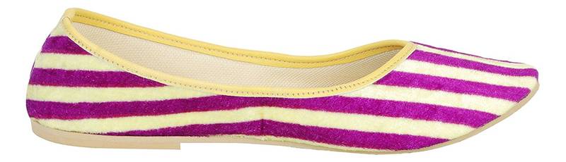 Yellow And Purple Women's Mojaris