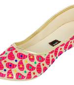 Pink And Gold Women's Mojaris