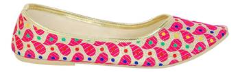 Pink And Gold Women's Mojaris 4