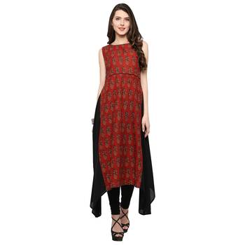 Red  cotton kurtas-and-kurtis 1