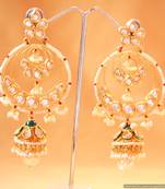 Beautiful Kundan And Pearl Jhumki