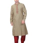 Red Maroon Churidar Dupion Silk Kurta Pajama