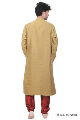 Red Maroon Churidar Dupion Silk Kurta Pajama 2