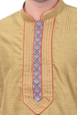 Red Maroon Churidar Dupion Silk Kurta Pajama 3