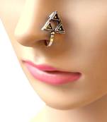 Giftpiper Oxidized Metal Nose Pin  Trangle Shape 1