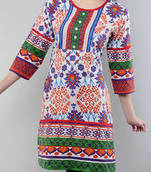 M   Floral Symetric Cotton Tunic