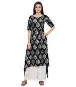 Black  cotton stitched kurti