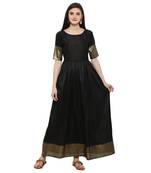 Black  art silk stitched kurti