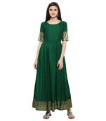 Green  art silk stitched kurti