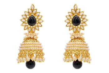 Beautiful Antique Golden Pearls Jhumka 1
