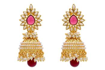 Beautiful Antique Golden Pearls Jhumka 1