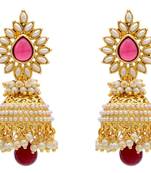 Beautiful Antique Golden Pearls Jhumka