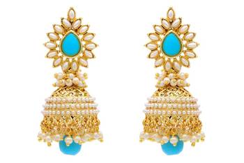 Beautiful Antique Golden Pearls Jhumka 1