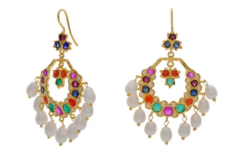 Ethinic Antique Hyderabadi Nizam Style Chand Bali