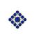 Blue swarovski crystal nose-ring