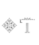 White swarovski crystal nose-ring