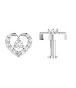 White swarovski crystal nose-ring