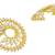 Crystal Leaf Ring Design 18K Gold Plated Crystal Filigree Chandbali Stud Earring For Women
