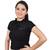 Black Cotton Lycra Plain Stitched Blouse