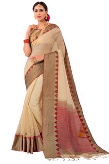 South Indian Sarees Silk Online For Wedding Progress 4cc28d84d76fcb9210fe43f7ac15eb975cd0845b972ae4a79b1d0ad72de0bd8e 86 Off Beige Woven Cotton Silk Saree With Blouse Women Ethnic Wear Online