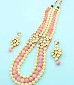 Pink Vilandi Kundan Mala Set Jewellery For Women