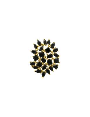 Black CZ AD American Diamond Stud Earrings Jewellery For Women 4